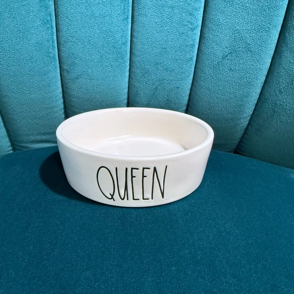 TWO Rae‎ Dunn QUEEN Pet Bowls | NWT